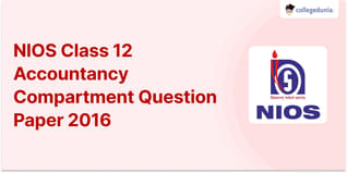 NIOS Class 12 Accountancy Compartment Question Paper 2016 with Answer Key